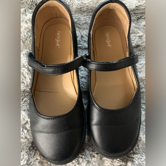 Girls Cat & Jack black saddle shoe, size 4 - Picture 1 of 3